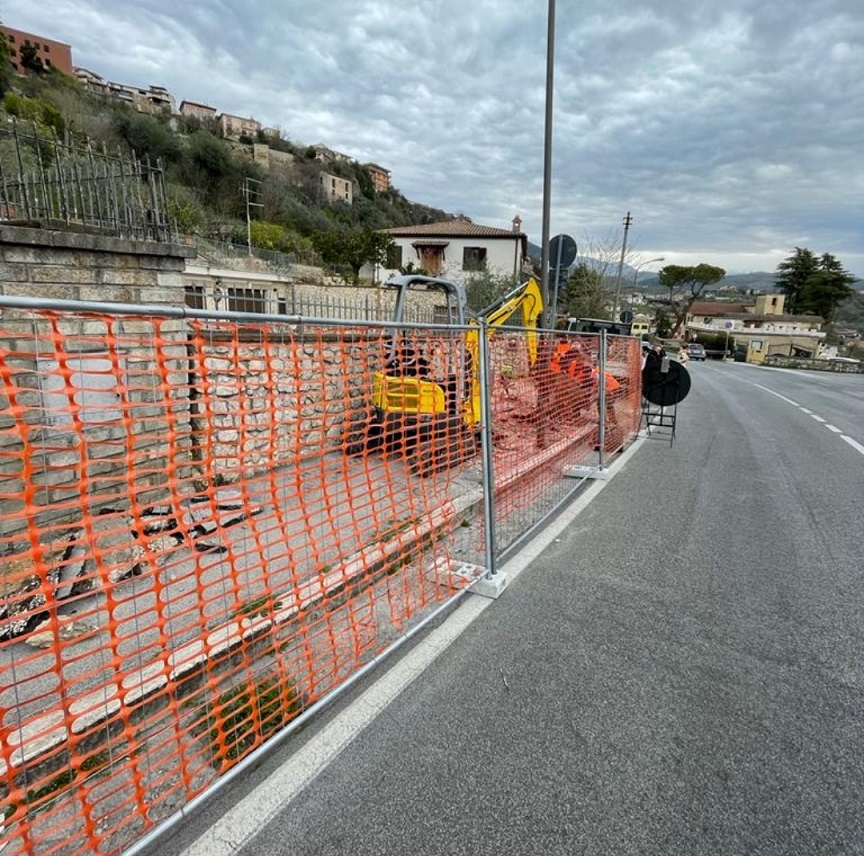 Ferentino, iniziati a lavori sulla via casilina in zona San Nicola